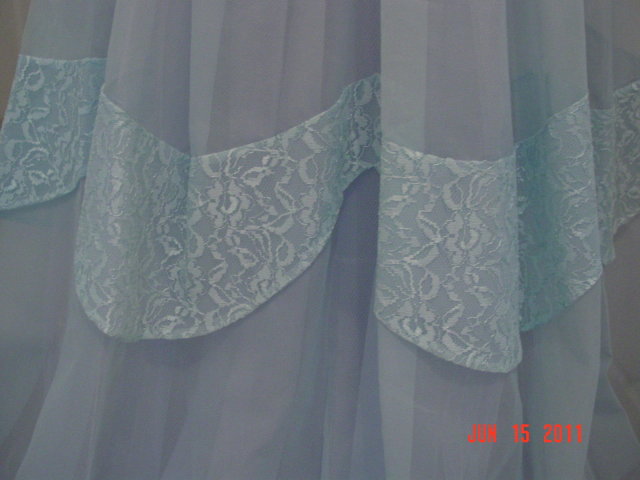 Vintage 50's Light Blue Full Length Strapless Prom Gown & Bolero Jacket