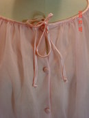 Vintage Van Roalte Pink Nylon Bed Jacket Size Med.