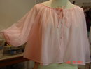 Vintage Van Roalte Pink Nylon Bed Jacket Size Med.
