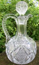Early American Pressed Glass Pennsylvania Decanter with Original Stopper Clear
