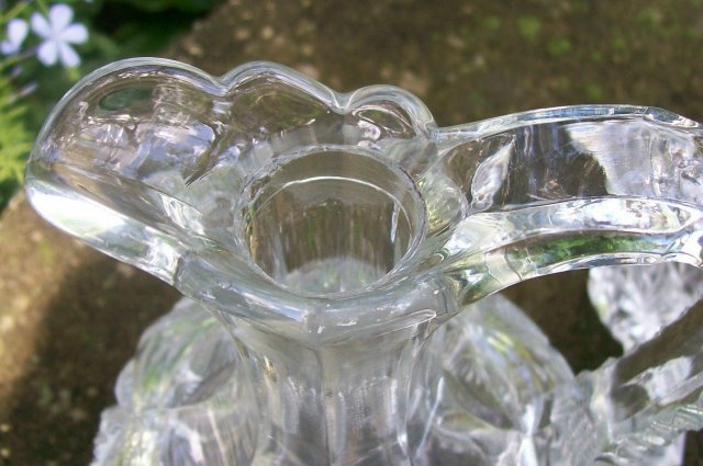 Early American Pressed Glass Pennsylvania Decanter with Original Stopper Clear