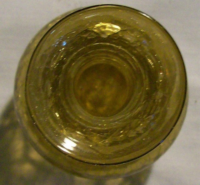 Pilgrim Crackle Glass Vase with Applied Spiral