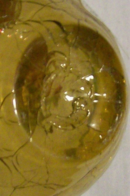 Pilgrim Crackle Glass Vase with Applied Spiral