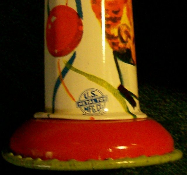 U.S. Metal Toy Tin Noise-Maker Set /3 Vintage 1950's
