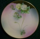 Moschendorf Bavarian Plate with Hydrangea Decoration
