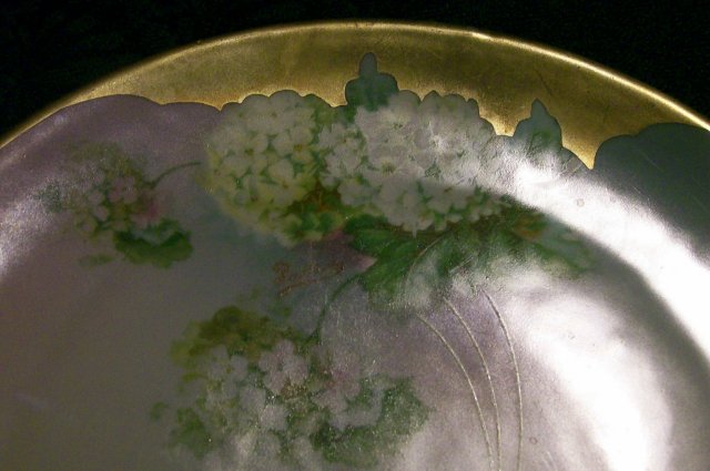 Moschendorf Bavarian Plate with Hydrangea Decoration