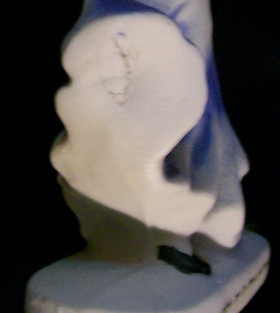 Bisque Ceramic Windswept Lady Figurine Japan 1930s-40s 6.75