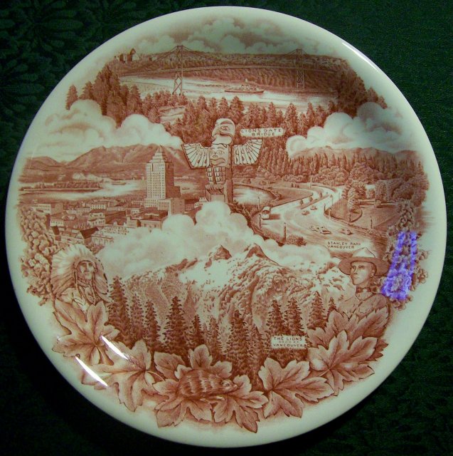 Vancouver Canada Ceramic Souvenir Plate Johnson Bros. 10