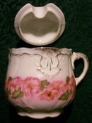 Mustard Pot with Pink Florals