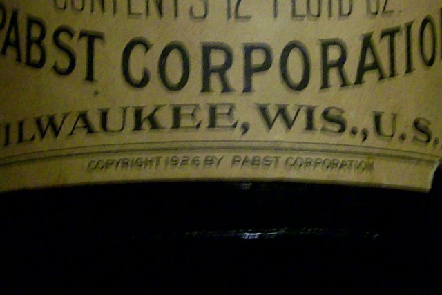 Pabst Extract Bottle with Full Contents: Prohibition Era