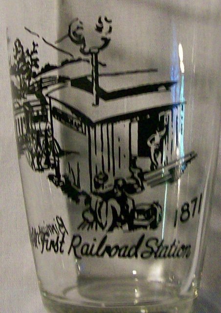 Birmingham Alabama Historic Railroad Glass Tumbler Pair Ca. 1952