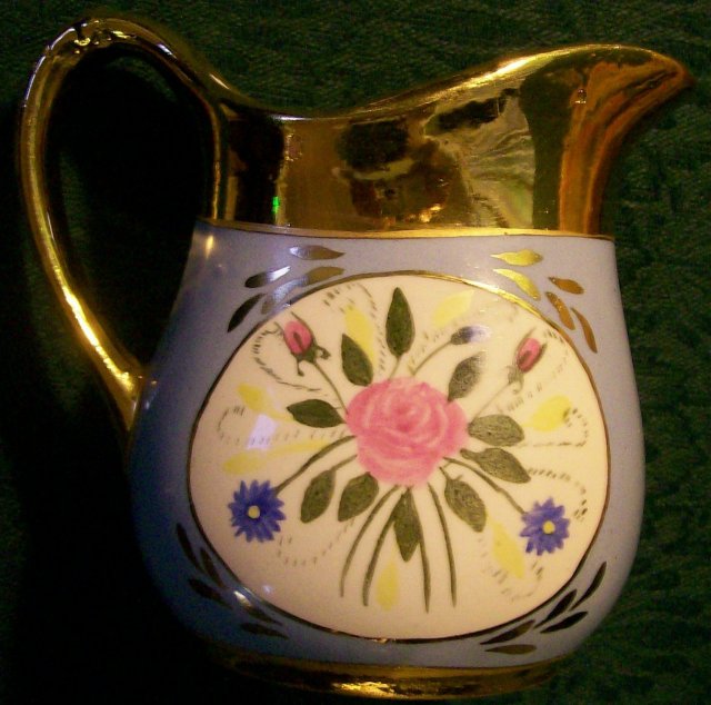 Le Noir China Pitcher with Rose Bouquet
