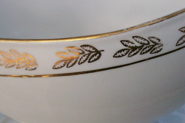 Hall / Poinciana China Golden Oak Ceramic Gravy Boat with Tray 1950's-60's Miami Fl