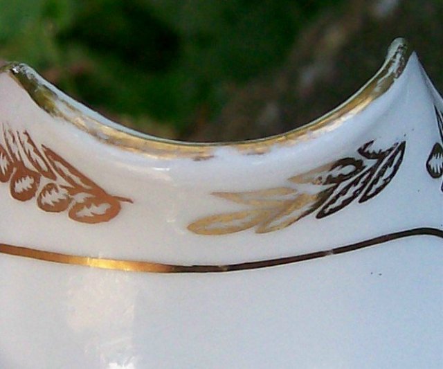 Hall / Poinciana China Golden Oak Ceramic Gravy Boat with Tray 1950's-60's Miami Fl