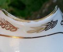 Hall / Poinciana China Golden Oak Ceramic Gravy Boat with Tray 1950's-60's Miami Fl