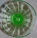 Tiffin Stemware #14196: Green Paneled Optic Iced Tea