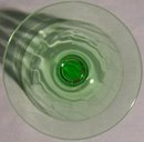Tiffin Stemware #14196: Green Paneled Optic Water Goblet
