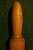 Hand-turned Oak Rolling Pin: 1800's