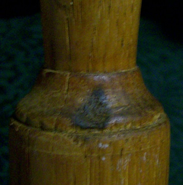 Hand-turned Oak Rolling Pin: 1800's