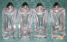 West German Crystal Salt & Pepper Shaker Pairs