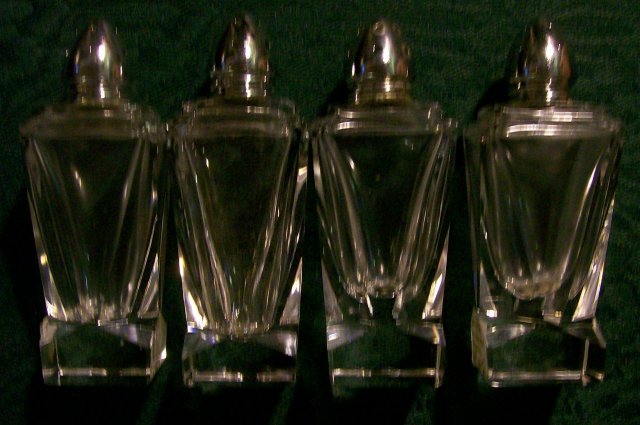 West German Clear Crystal Salt & Pepper Shaker Pairs