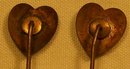 Late 1800's Scarf Pin Pair: Enameled Hearts