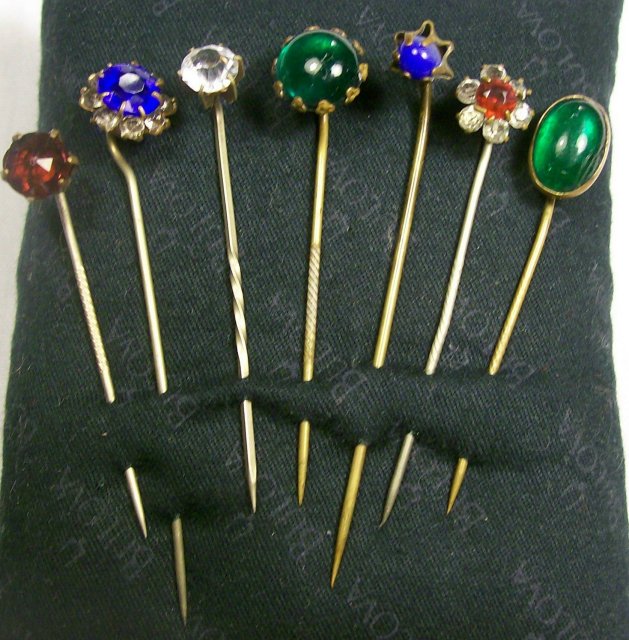 Victorian Scarf/Stick Pin Set of Seven Ca. 1900 Assorted