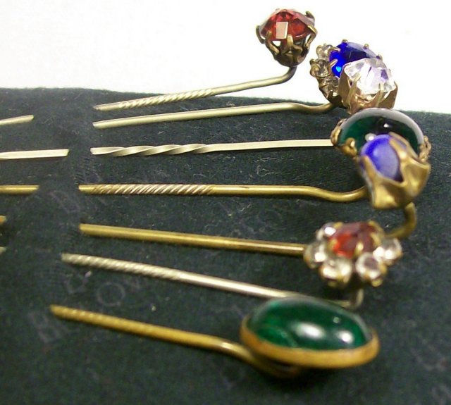 Victorian Scarf/Stick Pin Set of Seven Ca. 1900 Assorted
