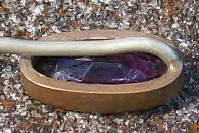 Victorian Gold-Filled Scarf/Stick Pin w/Faux Amethyst 1800's