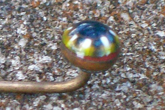 Late 1800's Scarf/Stick Pin with Venetian Glass Bead