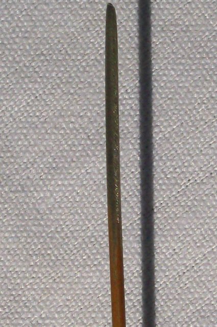 Art Nouveau Scarf/Stick Pin Amethyst Glass & Brass Pansies