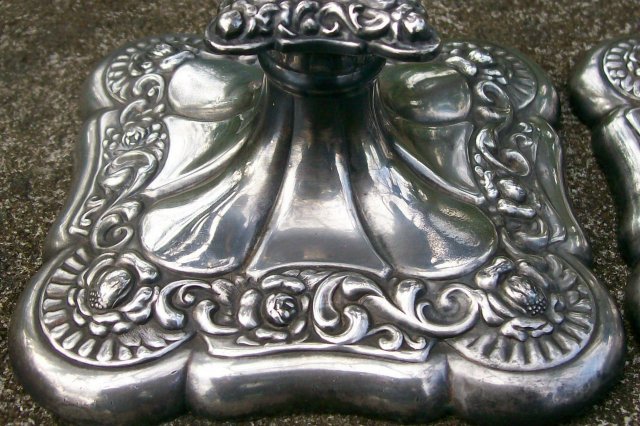 Webster Silver Plate Candlestick Pair