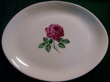 China Platter with Rose Center
