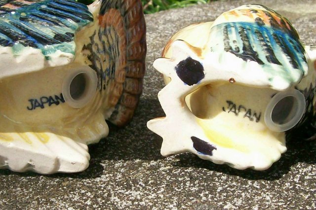 Turkey Figural Ceramic Salt & Pepper Shakers Japan 1930's-50's 3.5