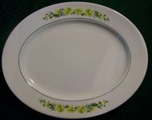 Floral Garland Platter: Yellow Flowers