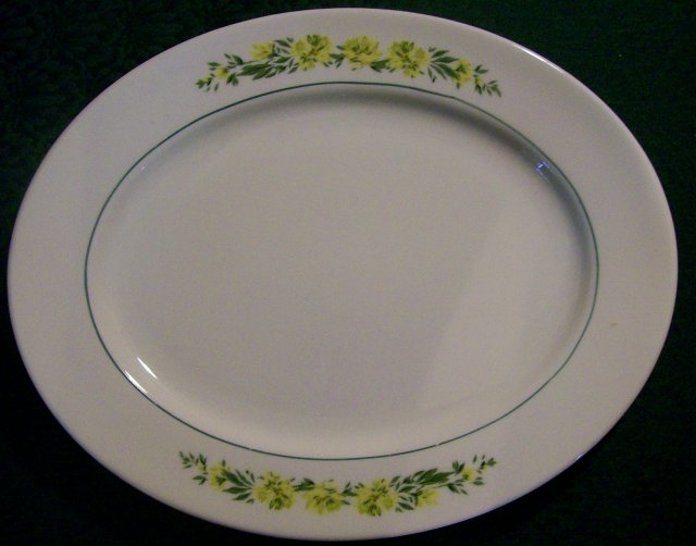 Floral Garland Platter: Yellow Flowers