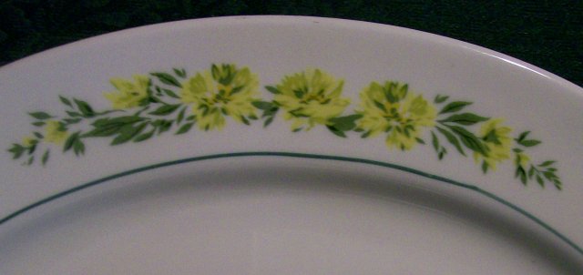 Floral Garland Platter: Yellow Flowers