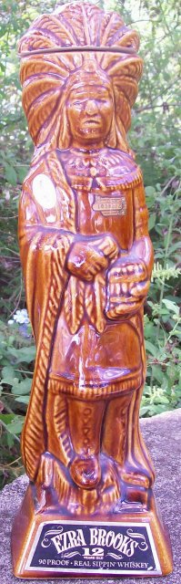 Ezra Brooks 1968 Cigar Store Indian Decanter