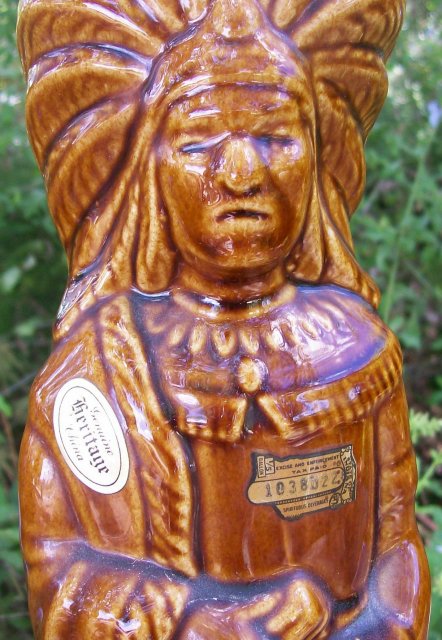 Ezra Brooks 1968 Cigar Store Indian Decanter
