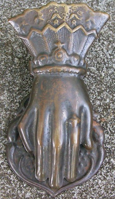 Antique Victorian Brass Human Hand Paper Clip Late 1800's Desk Accessory 5.25