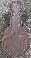 Antique Victorian Brass Human Hand Paper Clip Late 1800's Desk Accessory 5.25