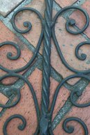 Wrought Iron Candle Sconce Pair Black Scroll 21