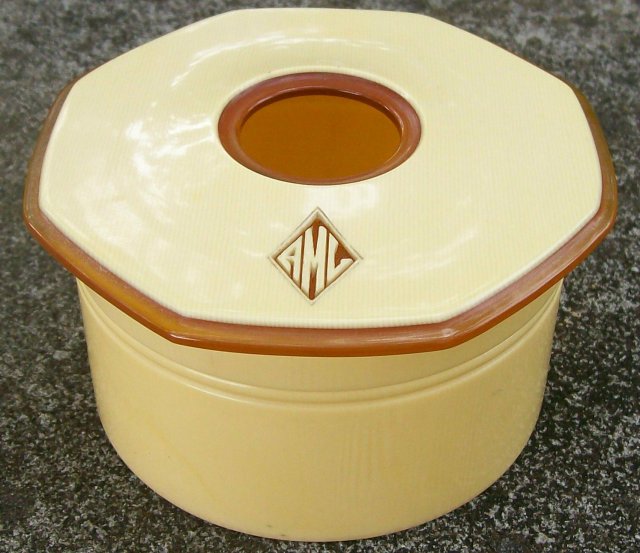 Art Deco Celluloid Plastic Hair Receiver Monogram A-M-L La Parisienne
