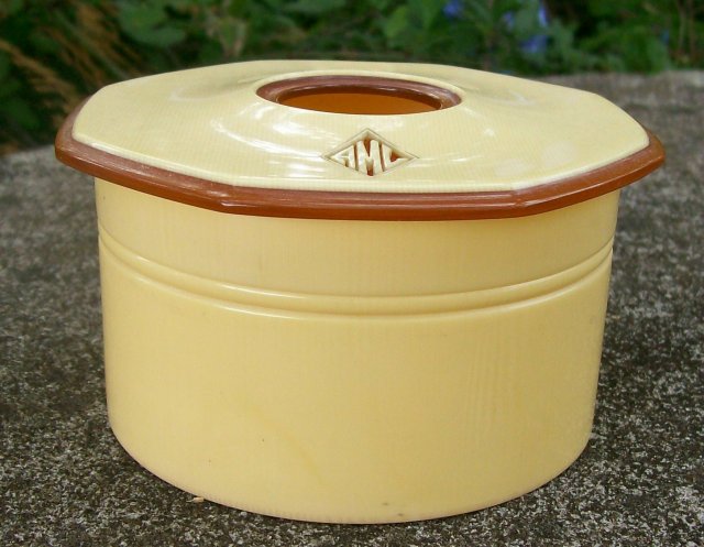 Art Deco Celluloid Plastic Hair Receiver Monogram A-M-L La Parisienne