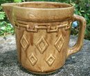 Monmouth/Western Stoneware Pitcher Navajo Indian Diamond Brown 5