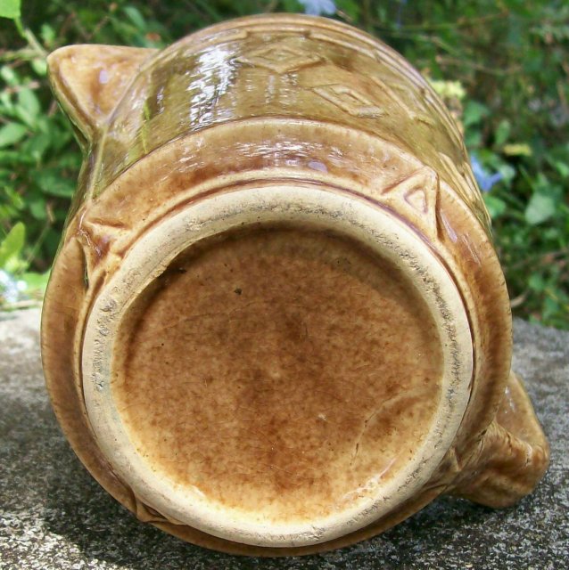 Monmouth/Western Stoneware Pitcher Navajo Indian Diamond Brown 5