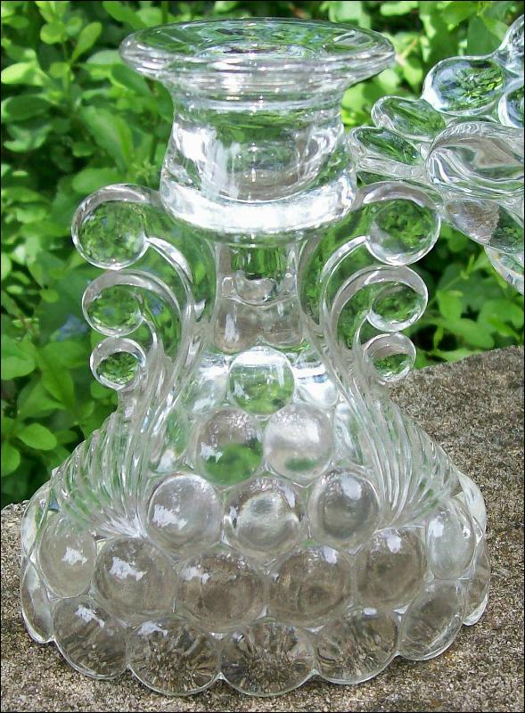 Westmoreland Glass Thousand Eye 3-Piece Console Set #1000 Clear 1934-56