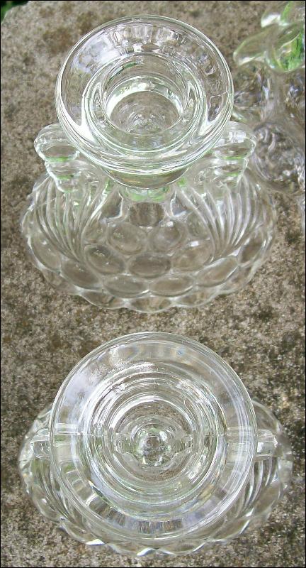 Westmoreland Glass Thousand Eye 3-Piece Console Set #1000 Clear 1934-56
