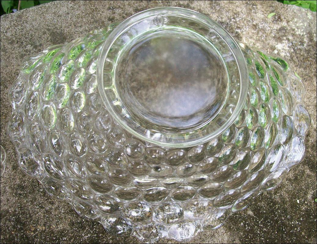 Westmoreland Glass Thousand Eye 3-Piece Console Set #1000 Clear 1934-56