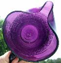 Crackle Glass Pitcher in Deep Amethyst